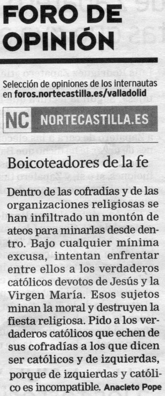 Boicoteadores de la fé