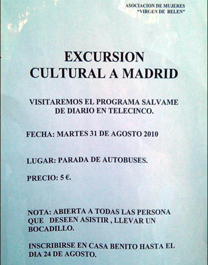 Excursion cultural a Telecinco